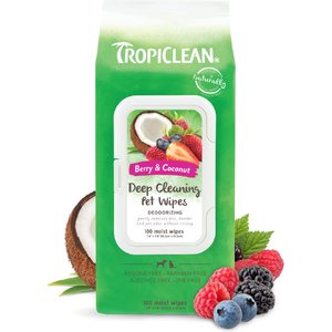 TropiClean Deep Cleaning Deodorizing Dogs Wipes