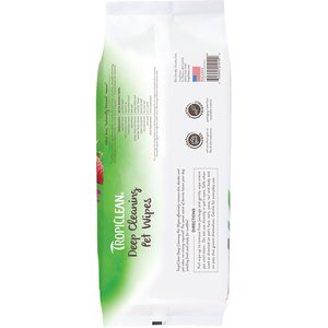 TropiClean Deep Cleaning Berry & Coconut Deodorizing Dog Wipes, 100 count