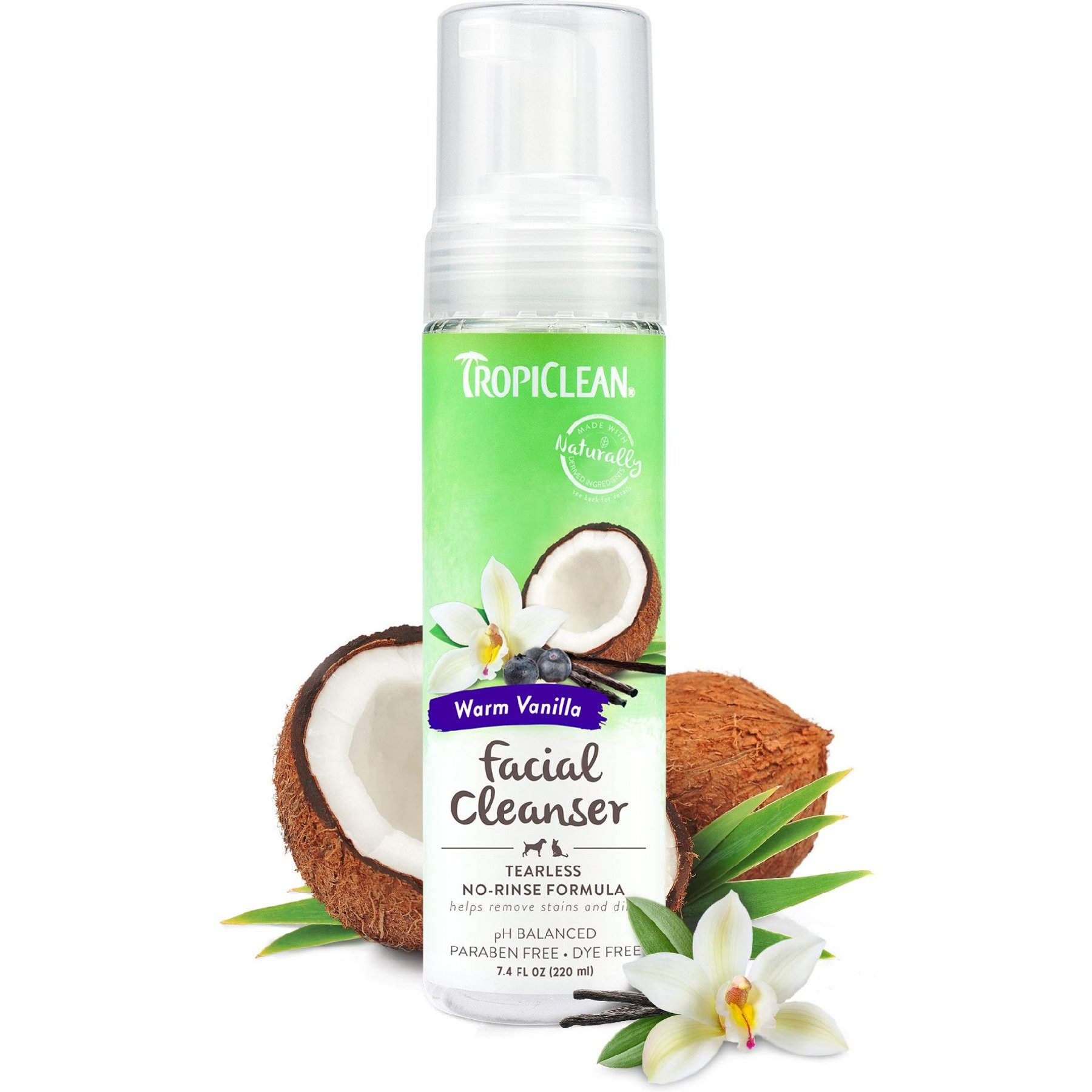 TropiClean Waterless Dog Facial Cleanser
