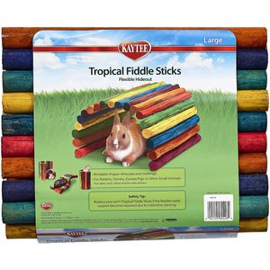 Kaytee Tropical Fiddle Sticks Small Animal Flexible Hideout, Large