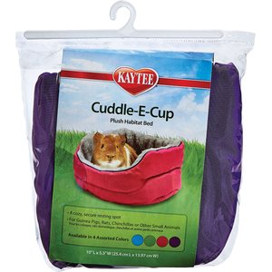 Kaytee Cuddle-E-Cup Plush Small Animal Bed, 10-in, Color Varies