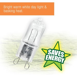 Zilla Light & Heat Mini Halogen Bulb for Reptile Terrariums, Day White, 50 Watts