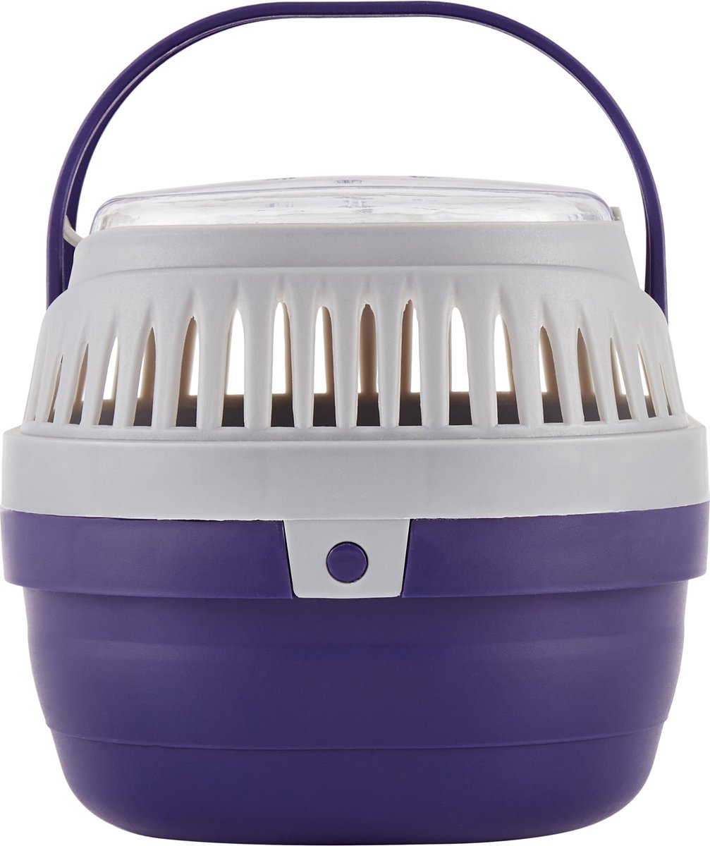 LIVING WORLD Small Animal Carrier, Purple & Grey, Small