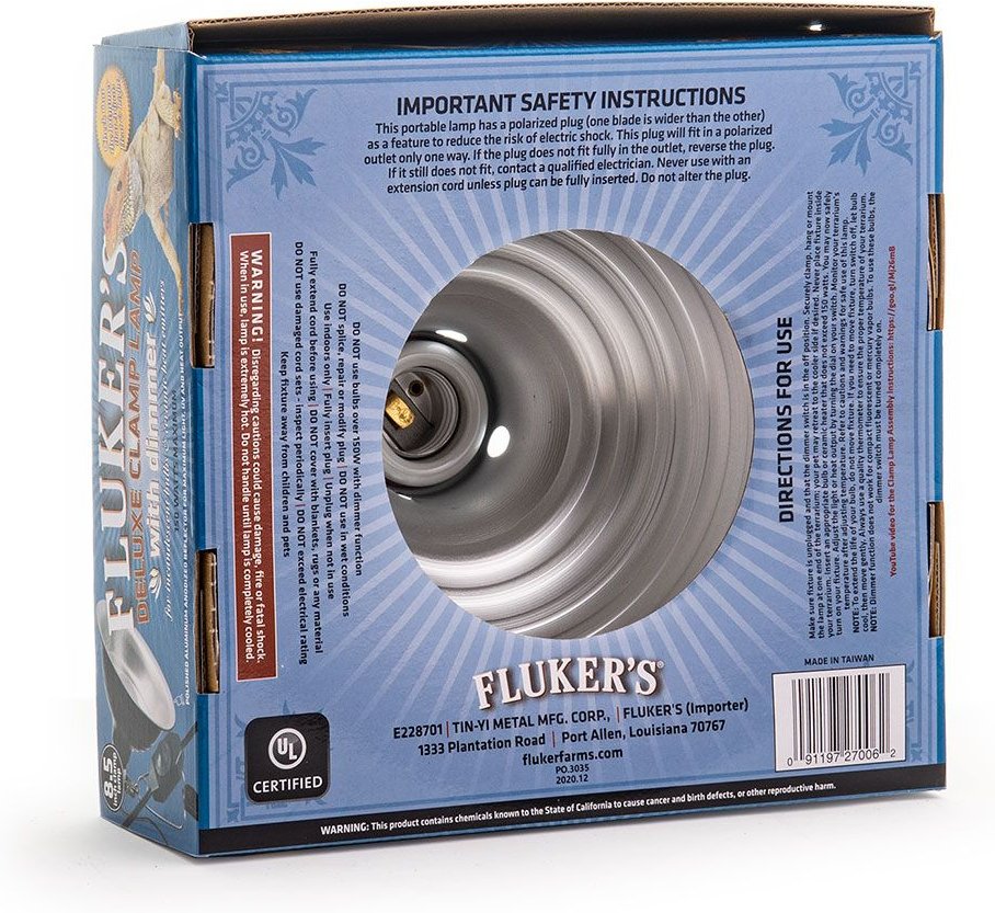 Flukers deluxe clamp clearance lamp