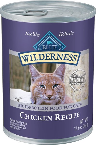 Blue Buffalo Wilderness Chicken Grain-Free Canned Cat Food, 12.5-oz, case of 12 slide 1 of 6