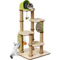 Petlibro Infinity 59-in Real Solid Wood DIY Cat Tree, Large, Green
