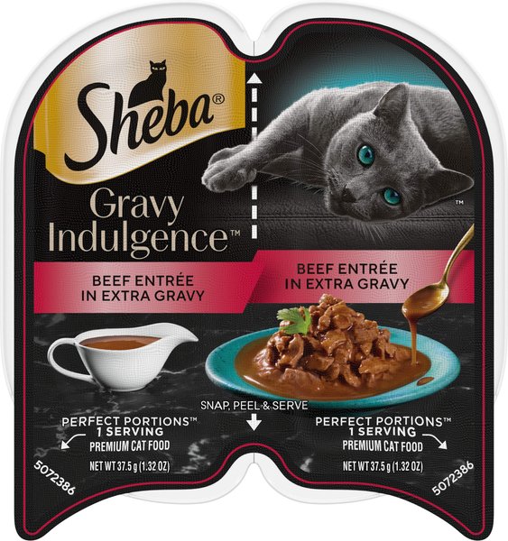 SHEBA Gravy Indulgence Beef Entree in Extra Gravy Grain Free Adult