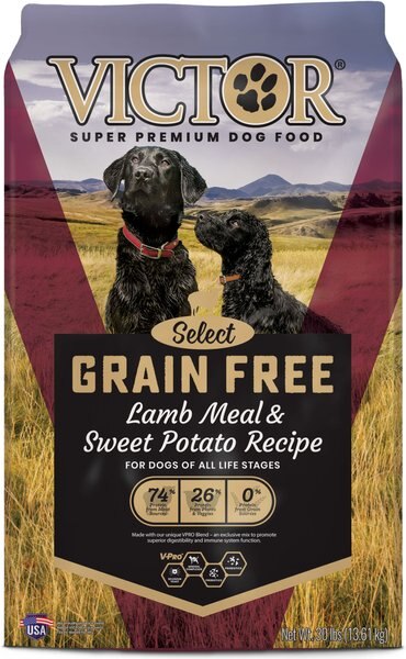 VICTOR Select Lamb Meal & Sweet Potato Recipe Grain-Free Dry Dog Food, 30-lb bag slide 1 of 9
