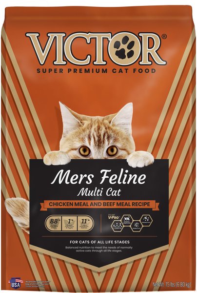 VICTOR Mers Feline Dry Cat Food, 15-lb bag slide 1 of 10