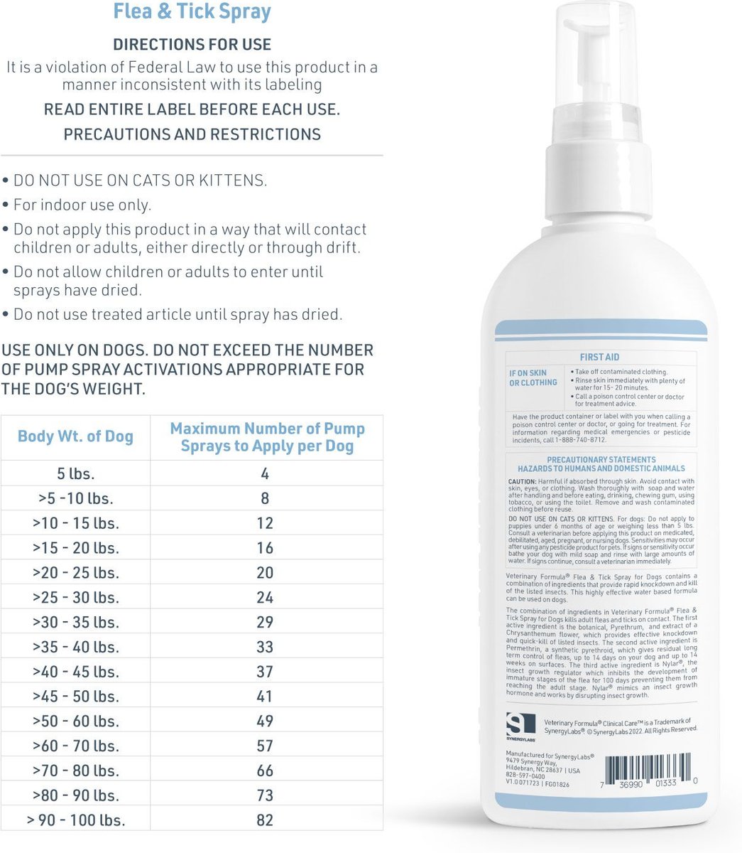 Veterinary formula flea cheap and tick spray reviews