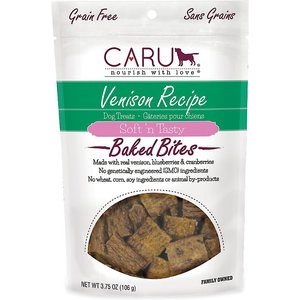 Caru Soft 'n Tasty Baked Bites Venison Recipe Grain-Free Dog Treats, 3.75-oz bag