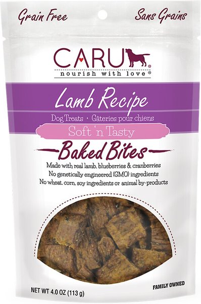 Caru Soft 'n Tasty Baked Bites Lamb Recipe Grain-Free Dog Treats, 4-oz bag slide 1 of 4