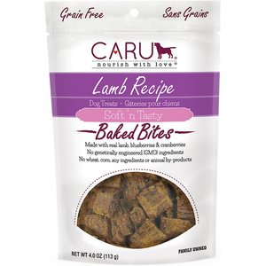 Caru Soft 'n Tasty Baked Bites Lamb Recipe Grain-Free Dog Treats, 4-oz bag