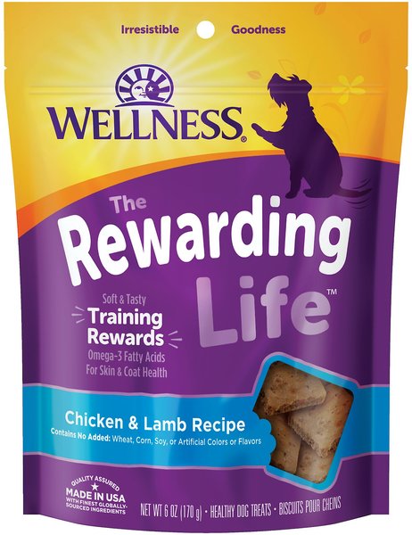 Wellness Rewarding Life Chicken Lamb Grain Free Soft Chewy Dog Treats