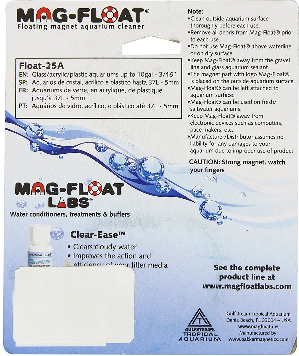 MAG-FLOAT Glass, Acrylic & Plastic Floating Magnetic Aquarium