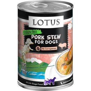 Lotus Pork Stew Grain-Free Canned Dog Food, 12.5-oz, case of 12