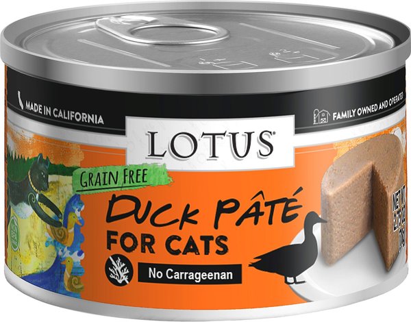 Lotus Duck Pate Grain-Free Canned Cat Food, 2.75-oz, case of 24 slide 1 of 1