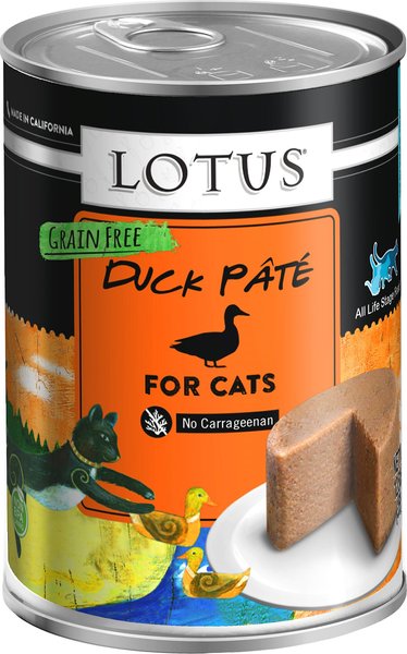 Lotus Duck Pate Grain-Free Canned Cat Food, 12.5-oz, case of 12 slide 1 of 1