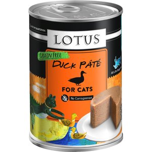 Lotus Duck Pate Grain-Free Canned Cat Food, 12.5-oz, case of 12