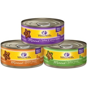 Wellness Complete Health Minced Poultry Pleasers Variety Pack Grain-Free Canned Cat Food, 5.5-oz, case of 30