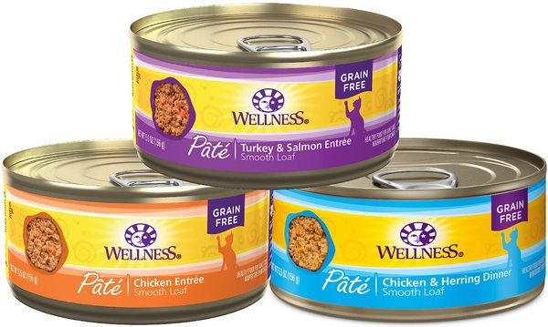 Wellness Complete Health Poultry Lovers Pate Variety Pack Grain-Free Natural Canned Cat Food, 5.5-oz, case of 30 slide 1 of 10