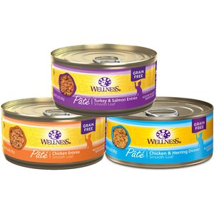 Wellness Complete Health Poultry Lovers Pate Variety Pack Grain-Free Natural Canned Cat Food, 5.5-oz, case of 30