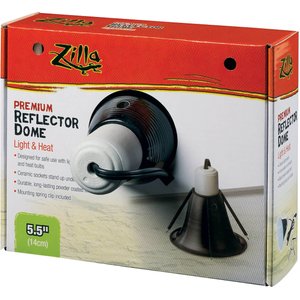 Zilla Premium Reflector Light & Heat Black Ceramic Dome Lighting Fixture, 5.5-in