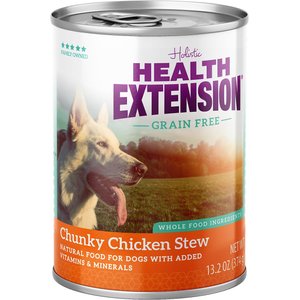Health Extension Grain-Free Chunky Chicken Stew Canned Dog Food, 13.2-oz, case of 12