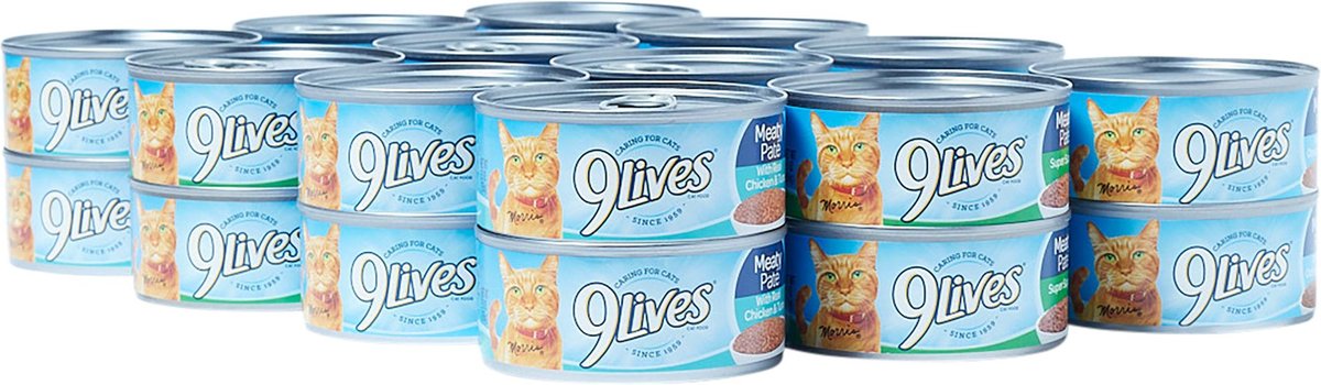 9 LIVES Seafood Poultry Favorites Variety Pack Canned Cat Food