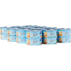 9 Lives Seafood & Poultry Favorites Variety Pack Canned Cat Food, 5.5-oz, case of 24