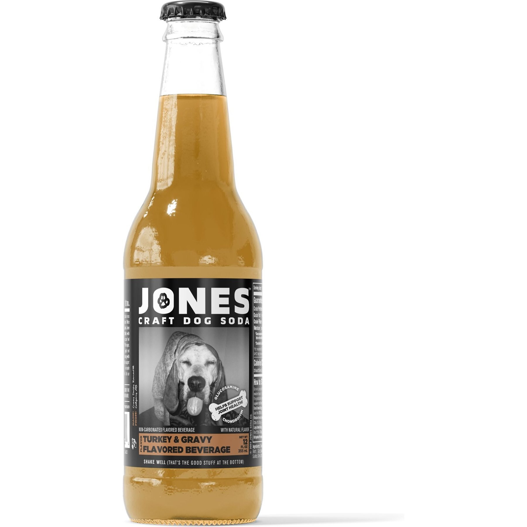 JONES CRAFT SODA FOR DOGS Turkey & Gravy Fortified with Glucosamine