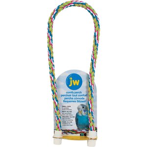 Jusney Bird Rope Perches, Parrot Toys 33 Inches Rope Bungee Bird Toy (33 Inches)