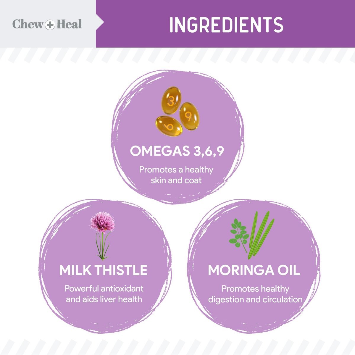 CHEW + HEAL Milk Thistle Tincture with Moringa Oil & Salmon Oil Liquid