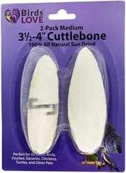 Birds LOVE Cuttlebone Calcium Block Supplement for Birds, Tortoise & Snails, 3.5 to 4-in, 2 count