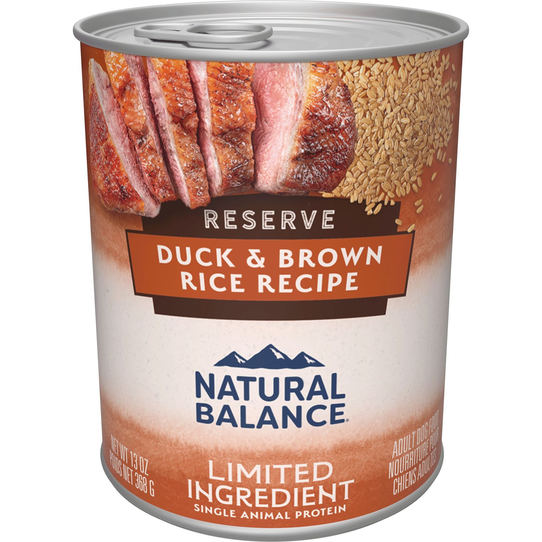 Natural Balance Limited Ingredient Reserve Duck & Brown Rice Canned Dog Food, 13-oz can, case of 12