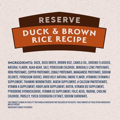 Show full view: Natural Balance Limited Ingredient Reserve Duck & Brown Rice Canned Dog Food, 13-oz can, case of 12 slide 6 of 10