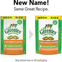 Greenies Feline SmartBites Healthy Indoor Natural Chicken Flavor Soft & Crunchy Adult Cat Treats, 4.6-oz bag slide 2 of 9