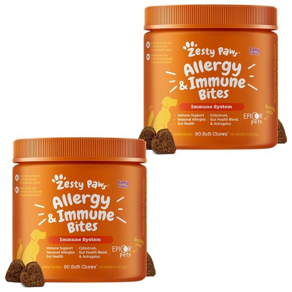 Zesty Paws Allergy And Immune Bites Lamb Flavored Soft Chews Allergies