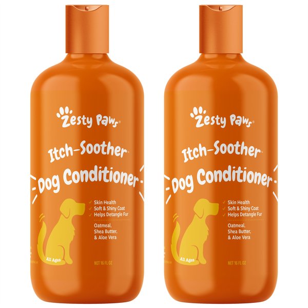 ZESTY PAWS Itch Soother Dog Conditioner with Oatmeal & Aloe Vera, for Skin Moisture & Shiny