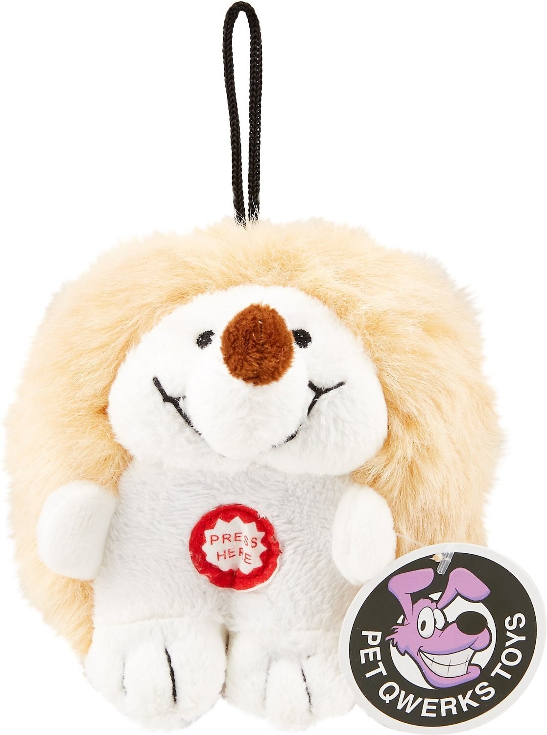 PET QWERKS Hedgehog Sound Plush Dog Toy