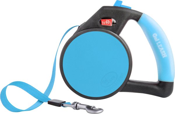 Wigzi Nylon Reflective Retractable Gel Dog Leash, Blue, Small: 13-ft long slide 1 of 6