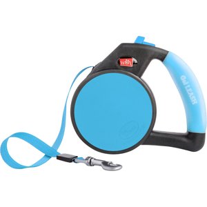 Wigzi Nylon Reflective Retractable Gel Dog Leash, Blue, Medium: 16-ft long