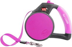 Wigzi Nylon Reflective Retractable Gel Dog Leash, Pink, Medium: 16-ft long slide 1 of 7