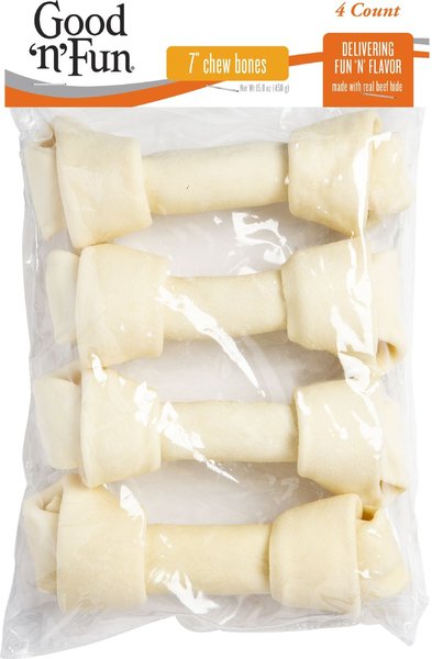Good 'n' Fun Rawhide 7-in Dog Bone, 4 count