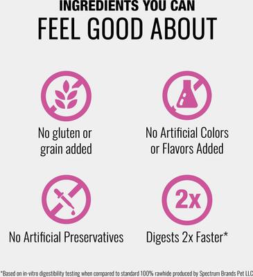 Show full view: Good 'n' Fun Long-Lasting Large Rolls Lamb Rawhide Chew Dog Treats, 2 count slide 8 of 10