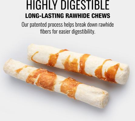 Show full view: Good 'n' Fun Long-Lasting Large Rolls Venison Rawhide Chew Dog Treats, 2 count slide 5 of 10