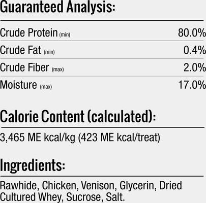 Show full view: Good 'n' Fun Long-Lasting Large Rolls Venison Rawhide Chew Dog Treats, 2 count slide 7 of 10
