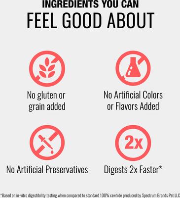 Show full view: Good 'n' Fun Long-Lasting Large Rolls Venison Rawhide Chew Dog Treats, 2 count slide 8 of 10