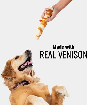 Show full view: Good 'n' Fun Long-Lasting Large Rolls Venison Rawhide Chew Dog Treats, 2 count slide 9 of 10