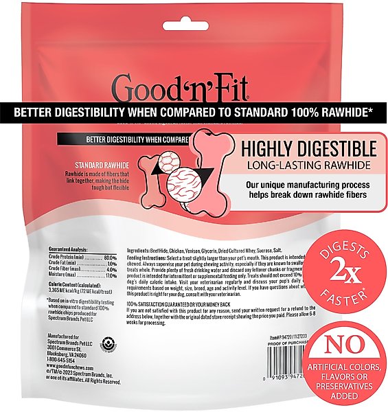 Show full view: Good 'n' Fun Long-Lasting Small Rolls Venison Rawhide Chew Dog Treats, 10 count slide 3 of 10